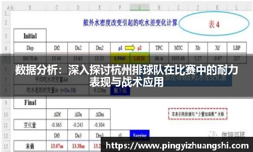数据分析：深入探讨杭州排球队在比赛中的耐力表现与战术应用